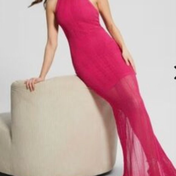 Guess Sophie Sweater Maxi Dress - Chandail Robe- Size XS- Pink - Picture 6 of 7